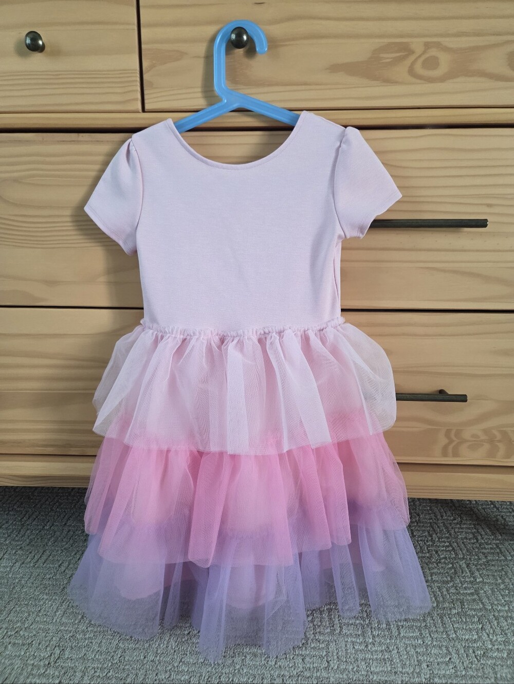H&M Ombre Pink Purple Dress With Flared Skirt Size 6T To 7T Summer